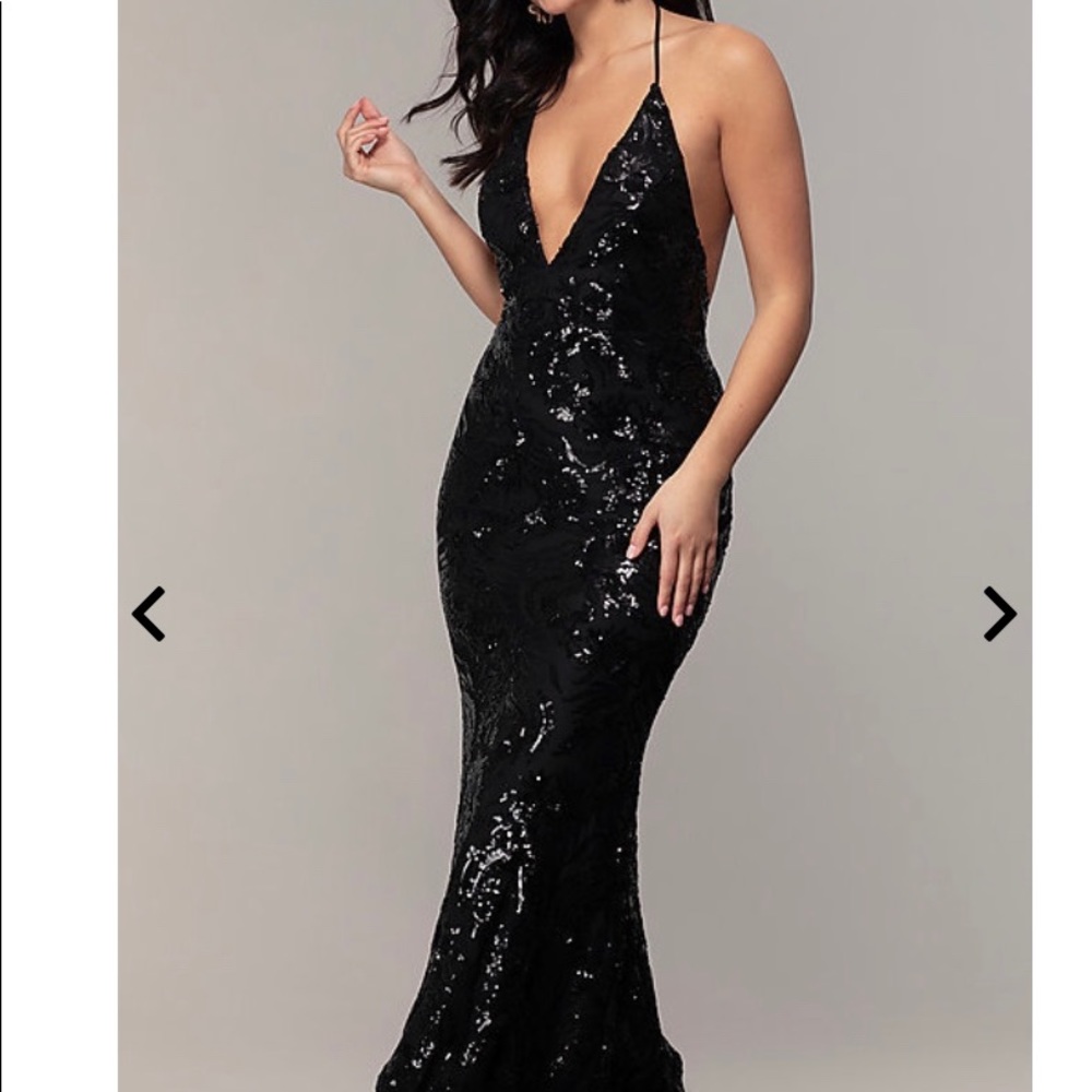 Black sequin prom/formal dress size small NWT